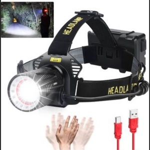 ⭐️ Headlamp Rechargeable, Super Bright Headlamp f